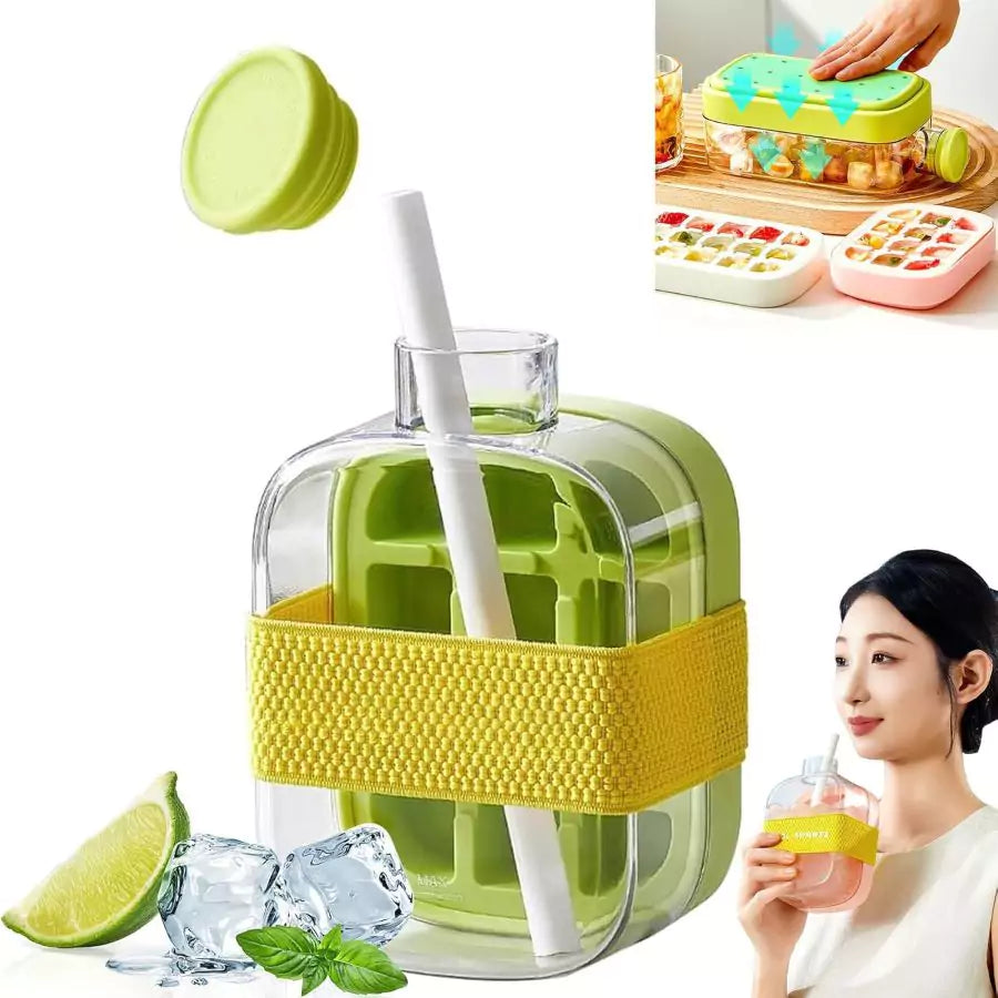 2-in-1 Portable Ice Cube Maker Bottle – Leak-Proof