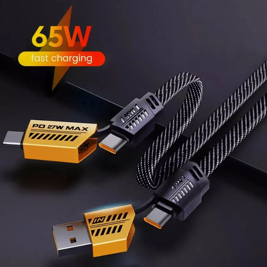 65W 4-in-1 Convertible Fast Charging Cable