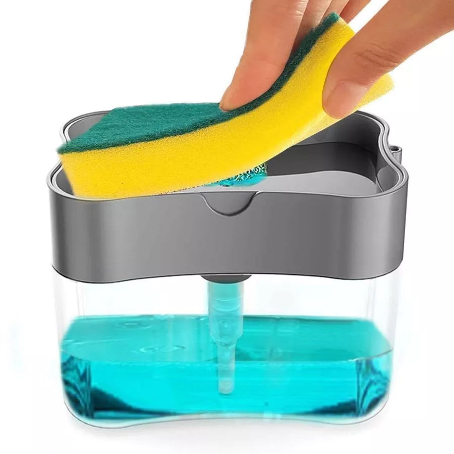 2-in-1 Dish Soap Dispenser With Sponge