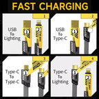 65W 4-in-1 Convertible Fast Charging Cable