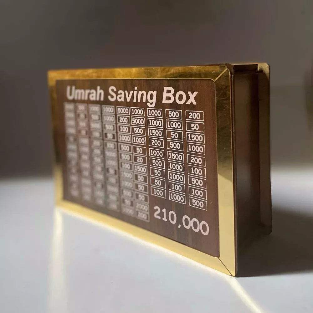Wooden Umrah Saving Box